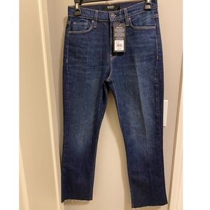 Hudson Womens Holly Medium Wash Crop Straight Jeans BHFO 0497 Size 25